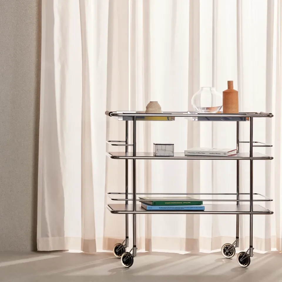Lammhults Carrito de servicio Cargo Support, Laminado blanco-cromo BlancoPlateado Online