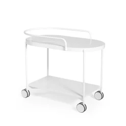 SMD Design Carro con ruedas Lene, White, mdf Blanco Hot