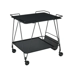 GUBI Carritos Auxiliares<Carro con ruedas Matégot Trolley, Black Negro