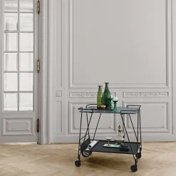 GUBI Carritos Auxiliares<Carro con ruedas Matégot Trolley, Black Negro