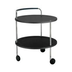 SMD Design Carritos Auxiliares<Carro con ruedas Trolley Round basic, oscuro, base de cromo Gris