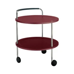 SMD Design Carritos Auxiliares<Carro con ruedas Trolley Round basic, Vin, base de cromo Rojo