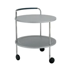 SMD Design Carritos Auxiliares<Carro con ruedas Trolley Round basic, claro, base de cromo Gris