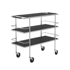 Lammhults Carro de servicio Cargo, Laminado -cromo Negro Discount