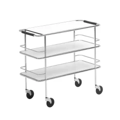 Lammhults Carritos Auxiliares<Carro de servicio Cargo, Laminado -cromo Blanco