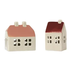 Broste Copenhagen Decoración Navideña<Casa decorativa Bo 2 piezas, Nut Brown BeigeRosa