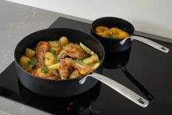 Combekk Sartenes De Saltear Y Sofreír<Cazuela Element de aluminio negro, Ø28 cm NegroPlateado