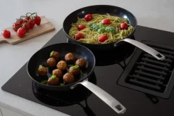 Combekk Sartenes De Saltear Y Sofreír<Cazuela Element de aluminio negro, Ø28 cm NegroPlateado