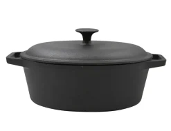 Nordwik Ollas De Hierro Fundido|Ollas<Cazuela de hierro fundido ovalado 4 l, Negro