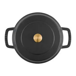Combekk Cazuela de hierro fundido esmaltado Enameled Ø28 cm, Pomo negro-gold Rojo Discount