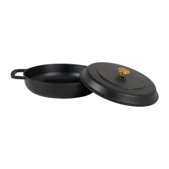 Combekk Cazuela de hierro fundido esmaltado Enameled Ø28 cm, Pomo negro-gold Rojo Discount