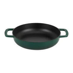 Combekk Sartenes De Saltear Y Sofreír<Cazuela de hierro fundido esmaltado Enameled Ø28 cm, Holly Green-pomo gold Rojo