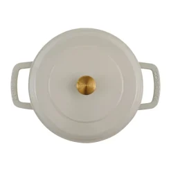 Combekk Cazuela de hierro fundido esmaltado Enameled Ø28 cm, Pomo sand-gold Rojo Sale