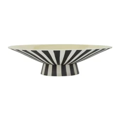 OYOY Centro de mesa Toppu bajo Ø39x10,5 cm, Vanilla-black-white BlancoNegro Outlet