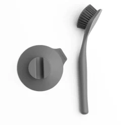 Brabantia Cepillo para platos con soporte con ventosa , oscuro Gris Online
