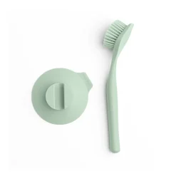 Brabantia Cepillo para platos con soporte con ventosa , Jade green Verde Outlet