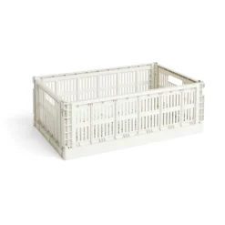 HAY Cesta Colour Crate L 34,5x53 cm, Off-white Blanco New