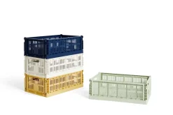 HAY Cesta Colour Crate L 34,5x53 cm, Off-white Blanco New