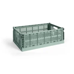 HAY Cesta Colour Crate L 34,5x53 cm, Sage green Verde New