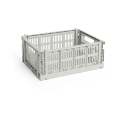 HAY Cesta Colour Crate M 26,5x34,5 cm, Grey Gris Hot