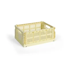 HAY Cesta Colour Crate M 26,5x34,5 cm, Light yellow Amarillo
