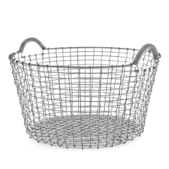 KORBO Cestas De Almacenaje Para Exterior<Cesta de alambre Classic 35, acero galvanizado Plateado
