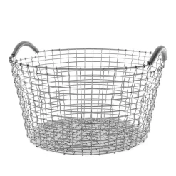 KORBO Cestas De Almacenaje Para Exterior<Cesta de alambre Classic 35, acero resistente a los ácidos Plateado
