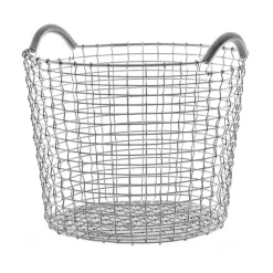 KORBO Cestas De Almacenaje Para Exterior<Cesta de alambre Classic 24, acero resistente a los ácidos Plateado