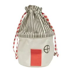 OYOY Cesta de almacenamiento Koya small, Cherry Red GrisRojo Hot