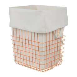 Mette Ditmer Cesta de almacenamiento Store-it con bolsa de algodón, large, Orange Naranja Discount