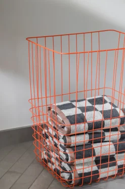 Mette Ditmer Cesta de almacenamiento Store-it con bolsa de algodón, large, Orange Naranja Discount