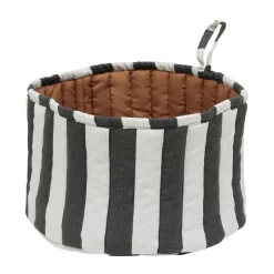 OYOY Cesta de pan Toppu Ø24 cm, Black-white -taupe BlancoNegro Hot