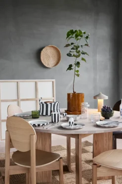 OYOY Cesta de pan Toppu Ø24 cm, Black-white -taupe BlancoNegro Hot