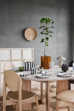 OYOY Cesta de pan Toppu Ø24 cm, Black-white -taupe BlancoNegro Hot