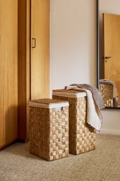 Dixie Cestos Para La Colada<Cesta de ropa Lily rectangular, 2 piezas, Natural Beige