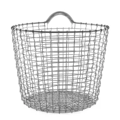 KORBO Cesta Bin 24, acero galvanizado Plateado Hot