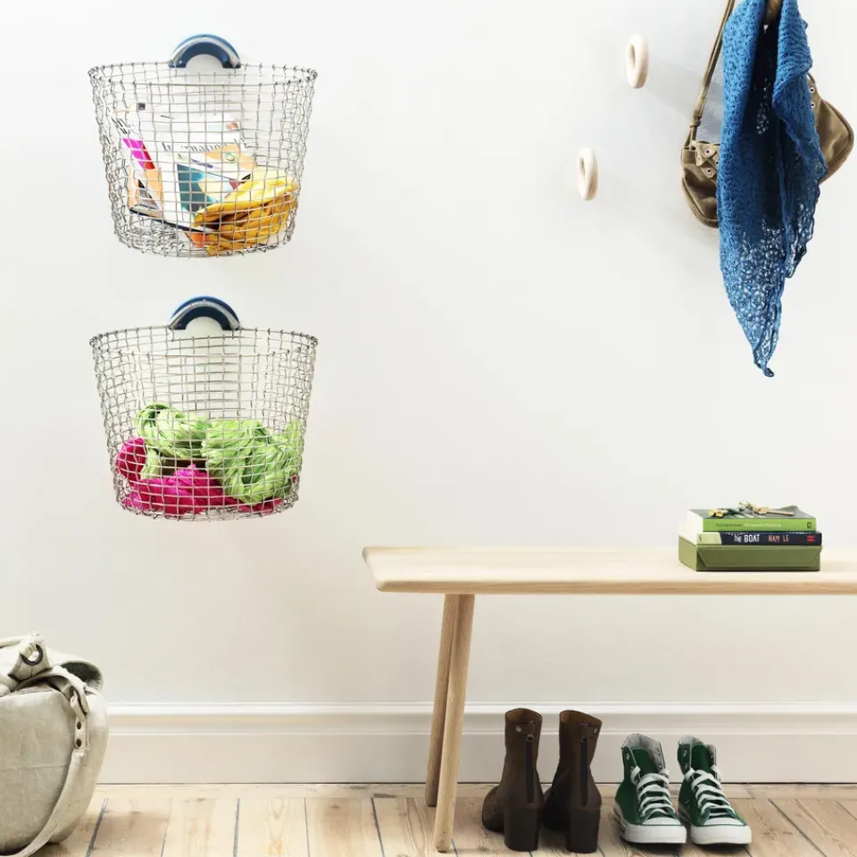 KORBO Cesta Bin 24, acero galvanizado Plateado Hot
