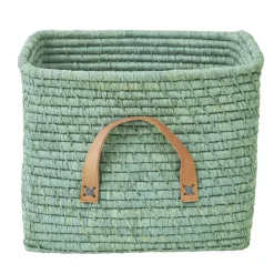RICE Almacenaje Infantil|Decoración Infantil<Cesta rafia, menta Verde