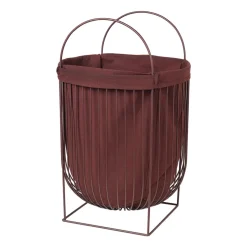 Broste Copenhagen Cesto de la ropa Arild, Puce Aubergine Rojo Best