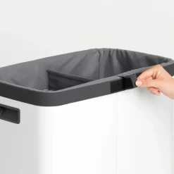 Brabantia Cesto de la ropa Bo high 2x45 L, Blanco New