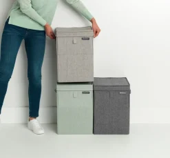 Brabantia Cesto ropa sucia apilable 35L, verde Gris Best