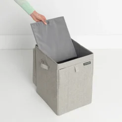 Brabantia Cesto ropa sucia apilable 35L, claro Gris