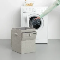 Brabantia Cesto ropa sucia apilable 35L, claro Gris