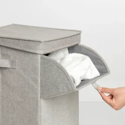 Brabantia Cesto ropa sucia apilable 35L, claro Gris