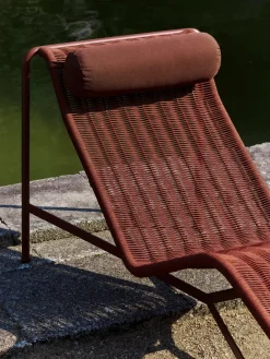 HAY Sofás De Jardín Y Bancos De Jardín|Sofás De Jardín Y Bancos De Jardín<Chaise longue Palissade Cord, Iron red Rojo