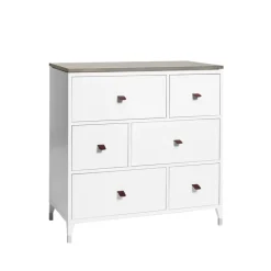 Mavis Cómodas & Cajoneras|Cómodas & Cajoneras<Cómoda Abisko, , encimera de hormigón, 6 cajones Blanco