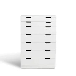 Mavis Cómoda Aoko de 7 cajones, Lacado Blanco Outlet