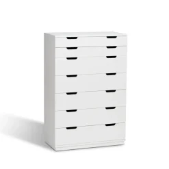 Mavis Cómoda Aoko de 7 cajones, Lacado Blanco Outlet