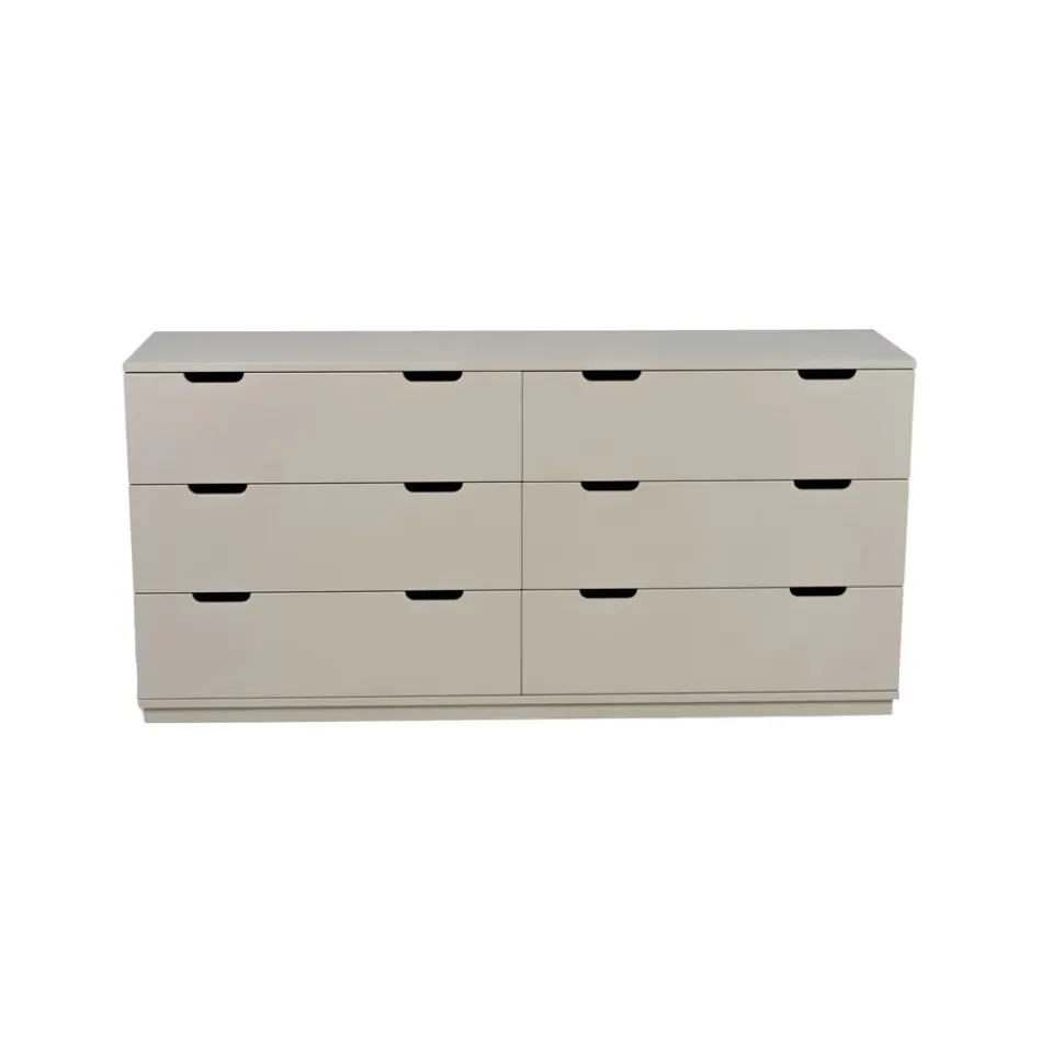 Mavis Cómoda Aoko doble 6 cajones, Beige Outlet