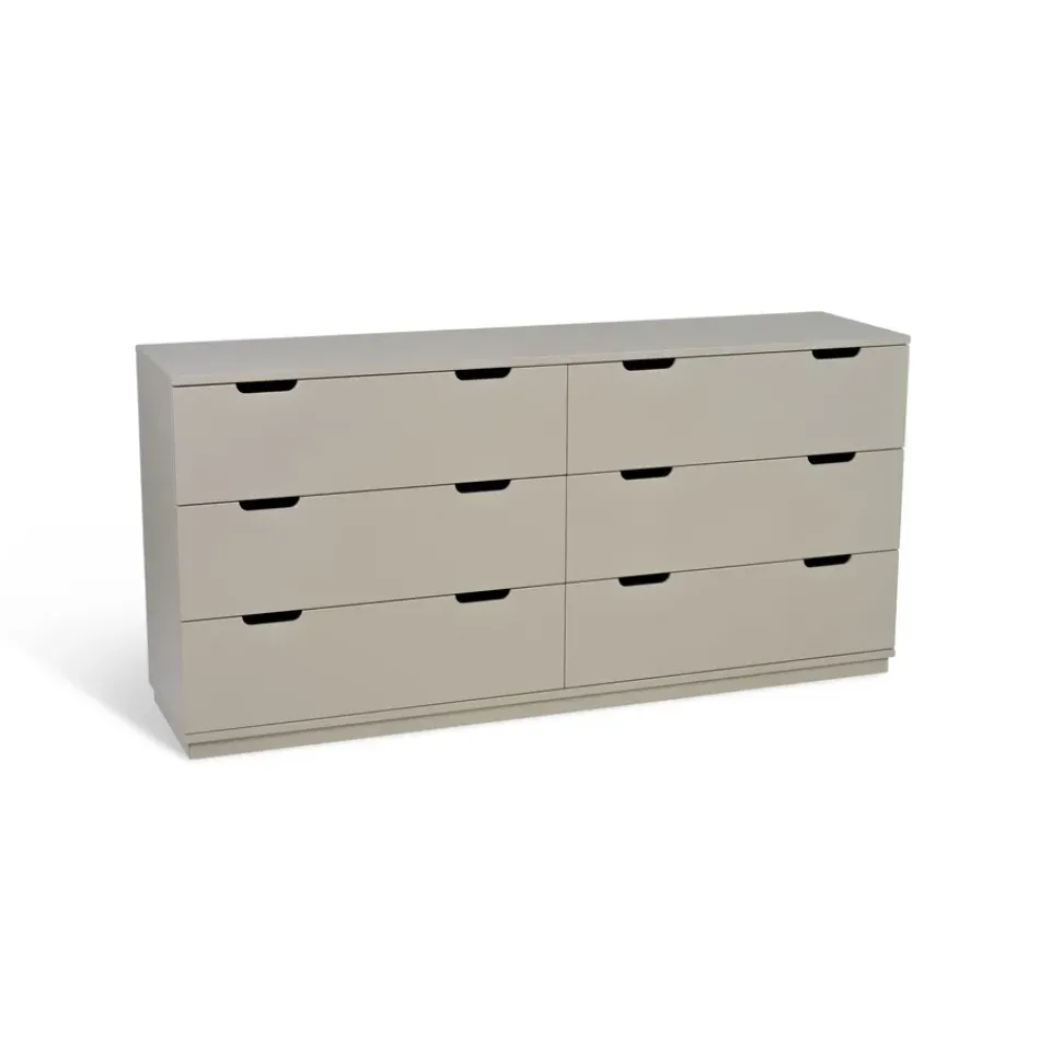 Mavis Cómoda Aoko doble 6 cajones, Beige Outlet